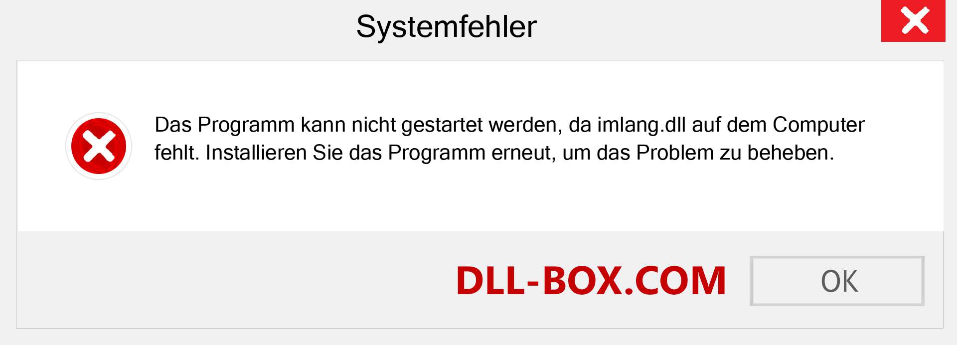 imlang.dll-Datei fehlt?. Download für Windows 7, 8, 10 - Fix imlang dll Missing Error unter Windows, Fotos, Bildern